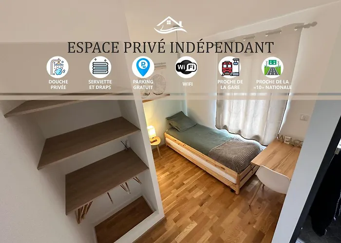 Privee Au Calme - Proche Gare - Parking Gratuit Casa de hóspedes